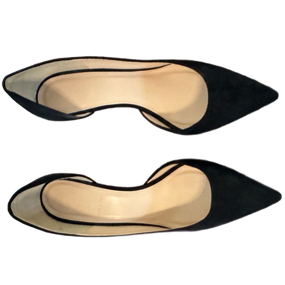 J. Crew Black Pointed-Toe Suede Pumps